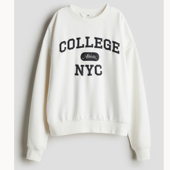 H&M Other - White collage sweater